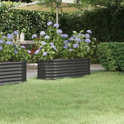 Lit surélevé de jardin Acier enduit de poudre Anthracite alsavelo