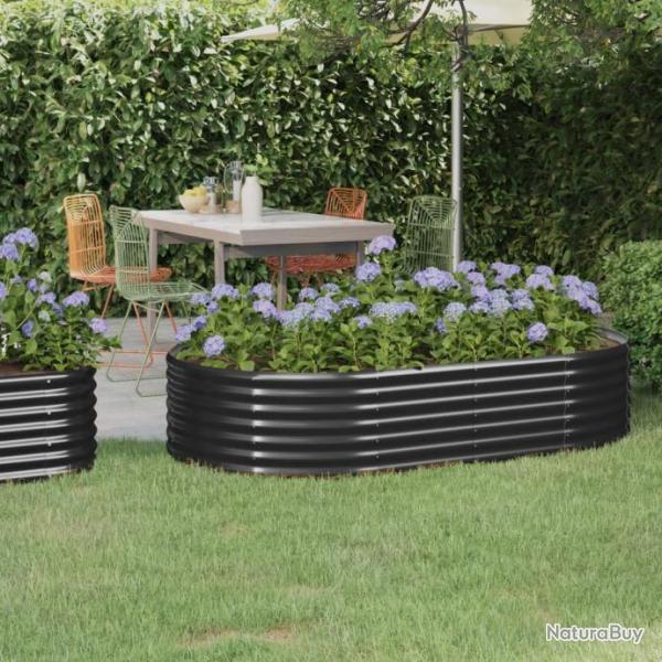 Lit surlev de jardin Acier enduit de poudre Anthracite