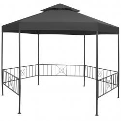 Belvédère de jardin 323x275x265 cm Anthracite alsavelo