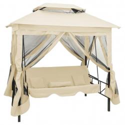 Belvédère convertible en balancelle Blanc crème alsavelo