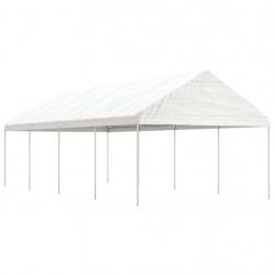 Belvédère avec toit blanc 8,92x4,08x3,22 m polyéthylène alsavelo
