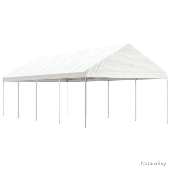 Belvdre avec toit blanc 8,92x4,08x3,22 m polythylne alsavelo