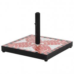 Base de parasol terre cuite et blanc carré 12 kg alsavelo