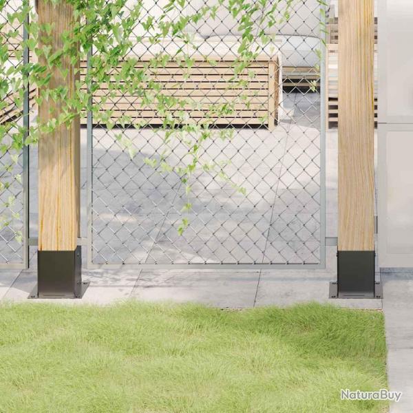 Bases de poteau carres 4 pcs anthracite 101x101 mm alsavelo