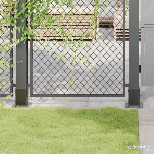 Bases de poteau carres 4 pcs anthracite 91x91 mm alsavelo