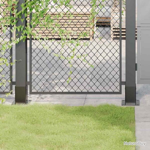 Bases de poteau carres 4 pcs anthracite 81x81 mm alsavelo