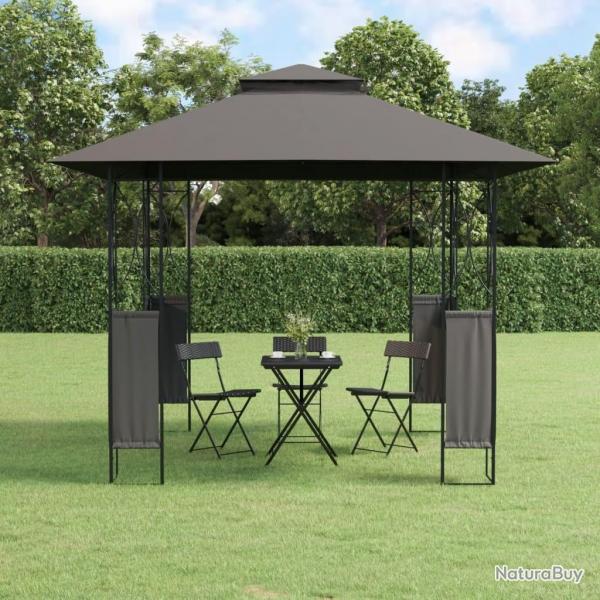 Belvdre avec toit anthracite 300x300x270 cm acier alsavelo