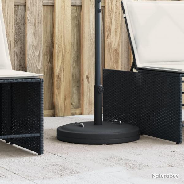 Base de parasol avec poignes pour mts 38 / 48 mm 25 kg rond alsavelo