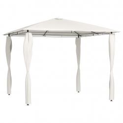 Belvédère avec revêtement de poteaux 3x3x2,6 m Crème 160 g/m² alsavelo