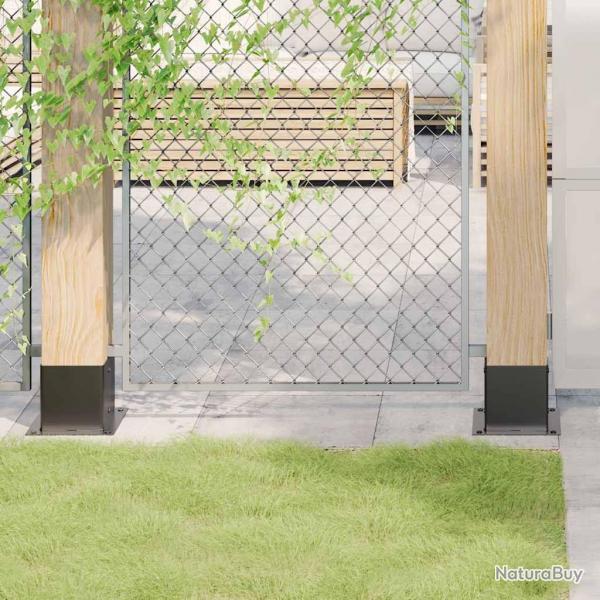 Bases de poteau carres 12 pcs anthracite 141x141 mm alsavelo