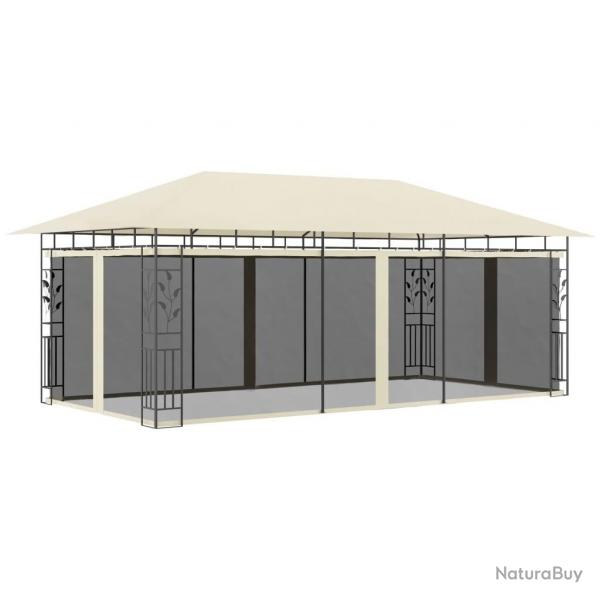 Belvdre avec moustiquaire 6x3x2,73 m Crme alsavelo