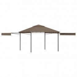 Belvédère et double toits étentus 3x3x2,75 m Taupe 180g/m² alsavelo