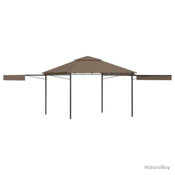 Belvdre et double toits tentus 3x3x2,75 m Taupe 180g/m alsavelo