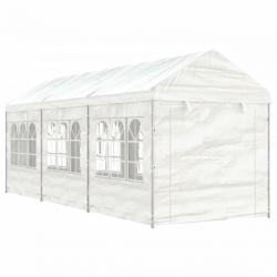Belvédère avec toit blanc 6,69x2,28x2,69 m polyéthylène alsavelo