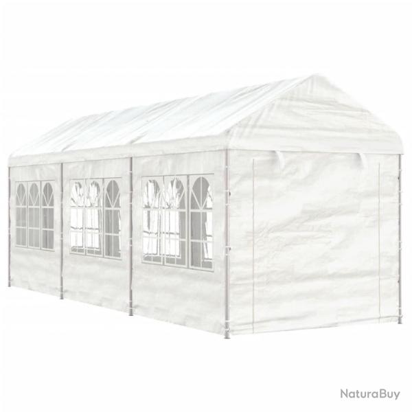 Belvdre avec toit blanc 6,69x2,28x2,69 m polythylne alsavelo