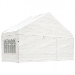 Belvédère avec toit blanc 5,88x2,23x3,75 m polyéthylène alsavelo