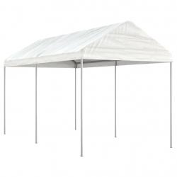 Belvédère avec toit blanc 4,46x2,28x2,69 m polyéthylène alsavelo
