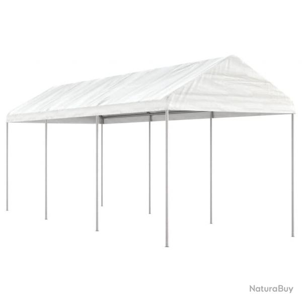 Belvdre avec toit blanc 6,69x2,28x2,69 m polythylne alsavelo