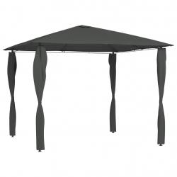 Belvédère à revêtement de poteaux 3x3x2,6 m Anthracite 160 g/m² alsavelo