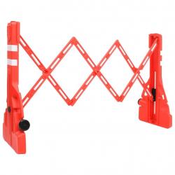 Barrière de circulation pliable Rouge 210x50x105 cm alsavelo