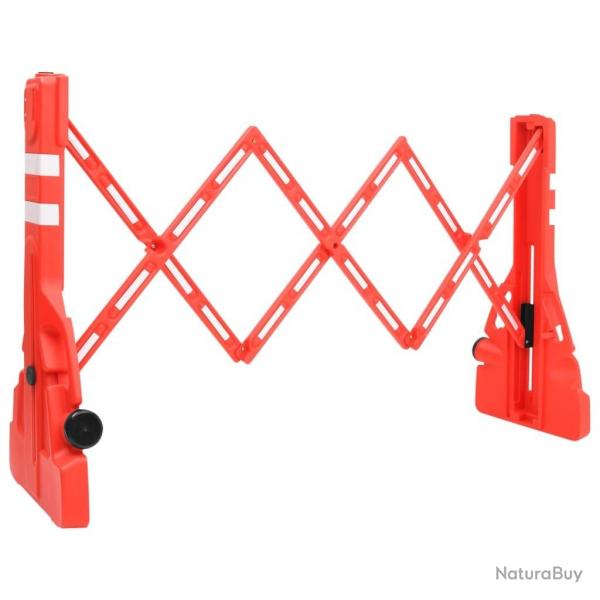 Barrire de circulation pliable Rouge 210x50x105 cm alsavelo