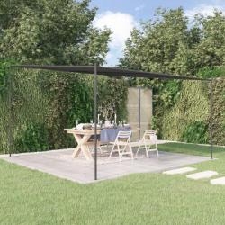 Belvédère anthracite 4x4 m 180 g/m² tissu et acier alsavelo