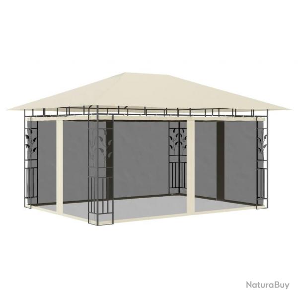 Belvdre avec moustiquaire 4x3x2,73 m Crme 180 g/m alsavelo