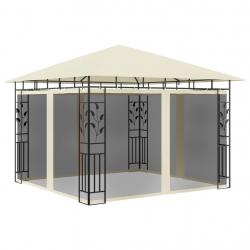Belvédère avec moustiquaire 3x3x2,73 m Crème 180 g/m² alsavelo
