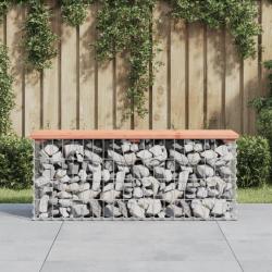 Banc jardin design gabion 103x31,5x42 cm bois massif de douglas