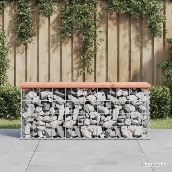 Banc jardin design gabion 103x31,5x42 cm bois massif de douglas alsavelo