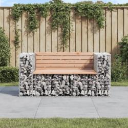 Banc jardin design gabion 143x71x65,5 cm bois massif de douglas alsavelo