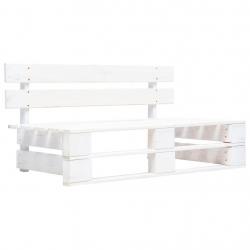 Banc palette de jardin bois gris blanc alsavelo