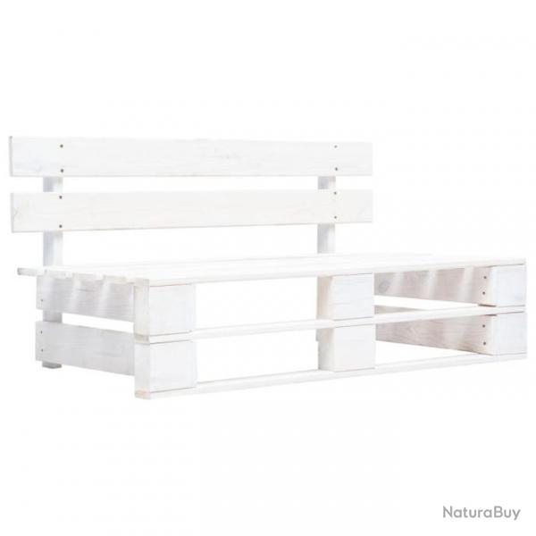 Banc palette de jardin bois gris blanc