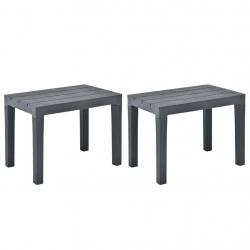Bancs de jardin 2 pcs Anthracite Plastique alsavelo