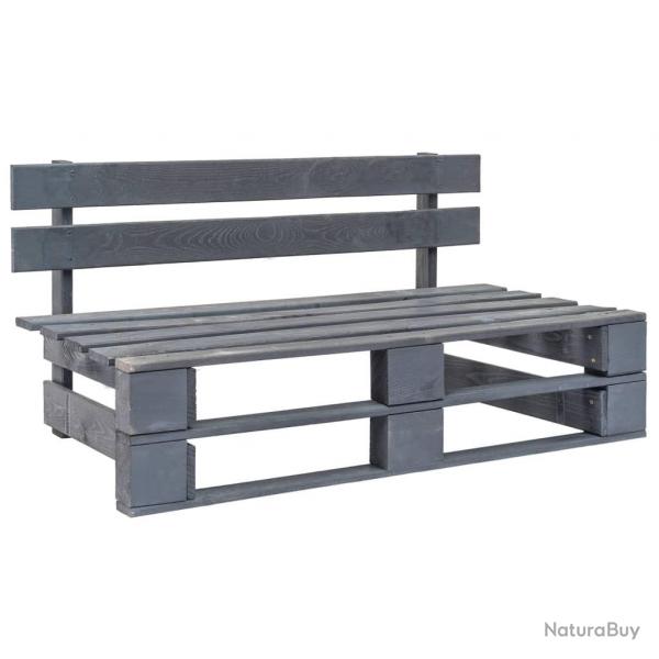 Banc palette de jardin bois gris alsavelo