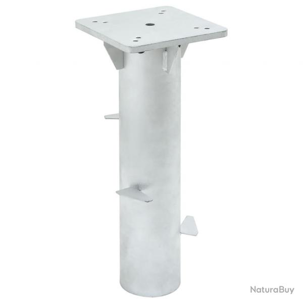 Base de parasol enterr argent 16x16x39,5 cm acier alsavelo