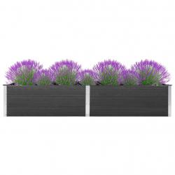 Lit surélevé de jardin 200x100x54 cm WPC Gris alsavelo