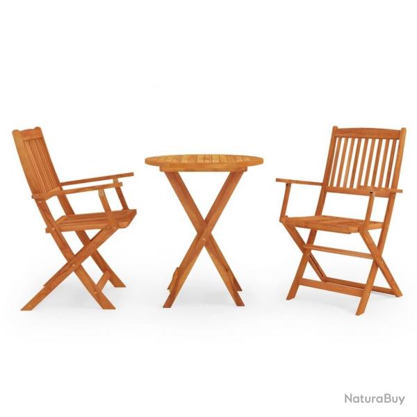 Ensemble  manger d'extrieur pliable 3 pcs Bois d'eucalyptus alsavelo