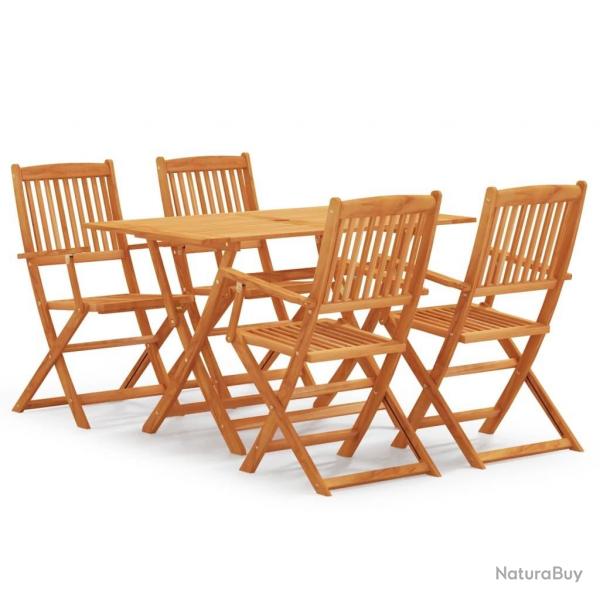 Ensemble  manger d'extrieur pliable 5 pcs Bois d'eucalyptus alsavelo