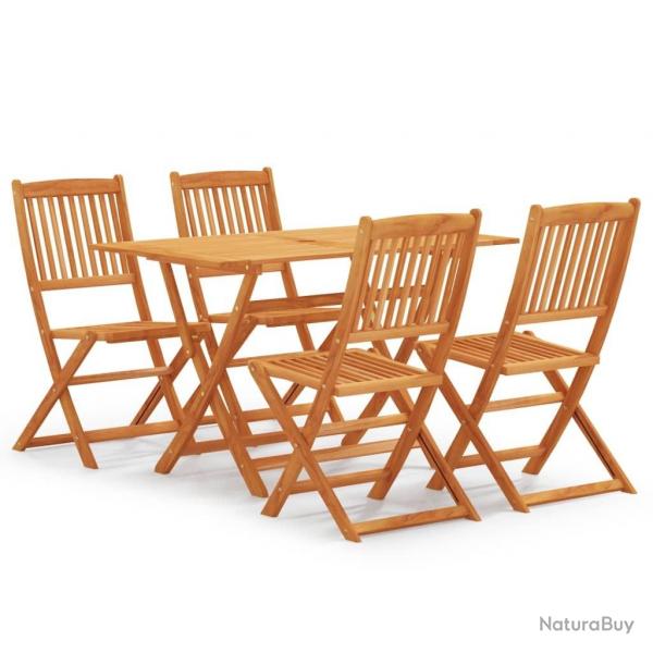 Ensemble  manger d'extrieur pliable 5 pcs Bois d'eucalyptus alsavelo