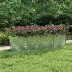Lit surélevé de jardin 320x40x77 cm Acier galvanisé Argenté alsavelo