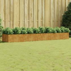 Lit surélevé de jardin 360x80x40 cm acier corten alsavelo