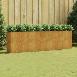 Lit surélevé de jardin 280x40x80 cm acier corten alsavelo