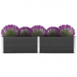 Lit surélevé de jardin 250x100x54 cm WPC Gris alsavelo