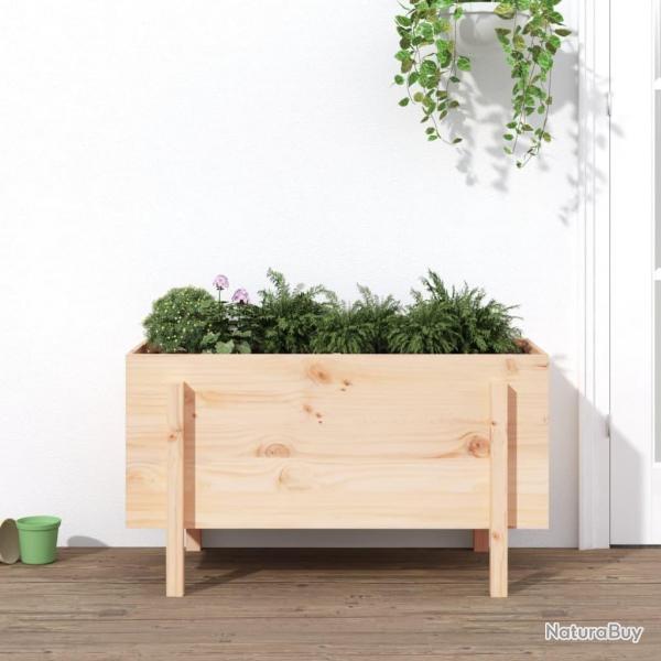 Lit surlev de jardin 101x50x57 cm bois de pin massif alsavelo