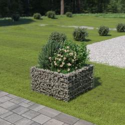 Lit surélevé à gabion Acier galvanisé 90x90x50 cm alsavelo