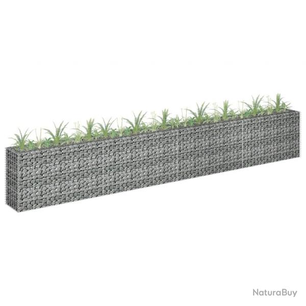 Lit surlev  gabion Acier galvanis 360x30x60 cm alsavelo