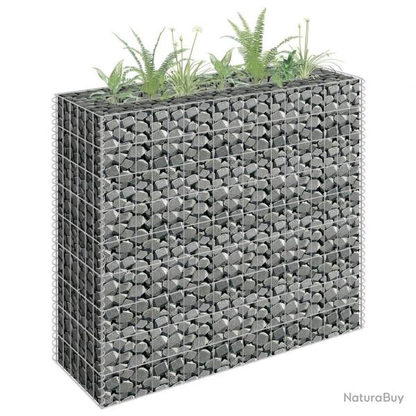 Lit surlev  gabion Acier galvanis 90x30x90 cm alsavelo
