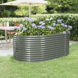 Lit surélevé de jardin Acier enduit de poudre 175x100x68cm gris