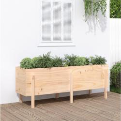 Lit surélevé de jardin 160x50x57 cm bois de pin massif alsavelo